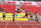 Hayley McLean (Essex) wins the 400 metres Hurdles.
